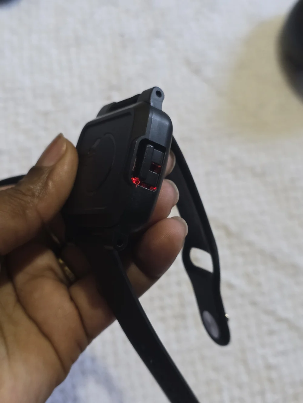 Black Silicone Smartwatch with Square Case